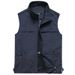 Men's Lightweight Outdoor Vest With Multi-Pocket Design, Breathable Polyester Photographer Fishing Jacket For Spring & Autumn Hiking_voghion.com