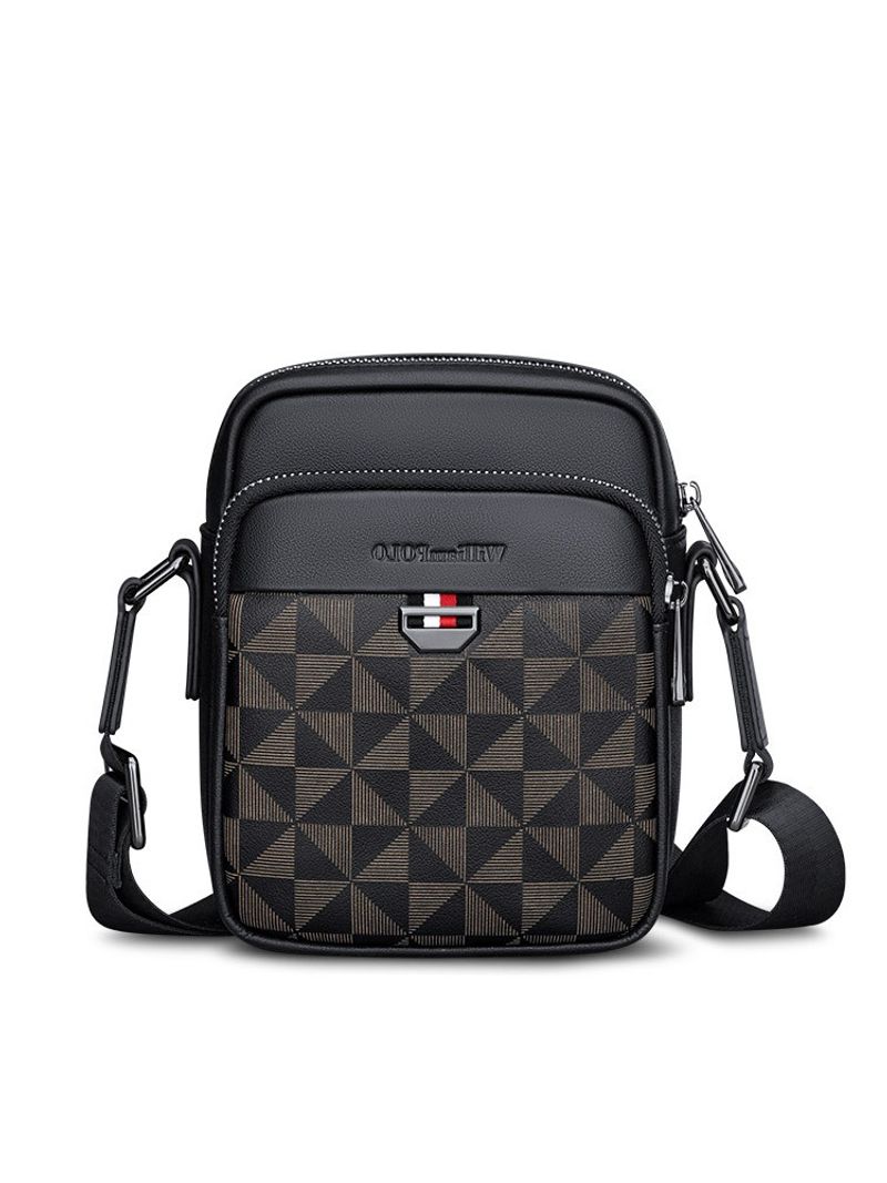 Genuine Crossbody Handheld Briefcase, Business Single Shoulder Bag, Small Vertical Leather Bag For Men, Trendy_voghion.com