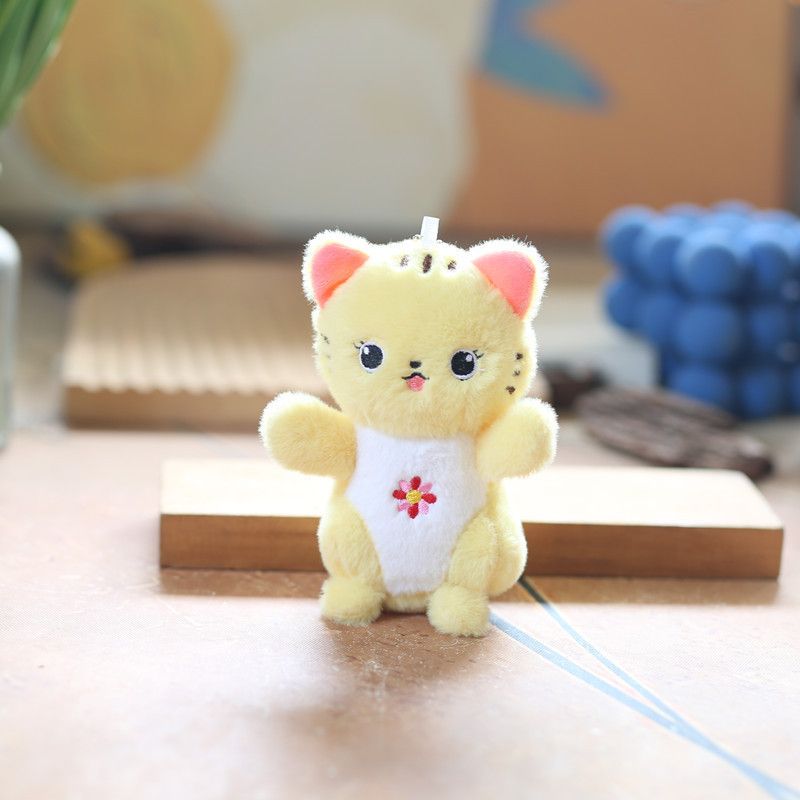 Keychain Cat Plush Adorable Soft Stuffed Animal Toy Cute Cat Backpack Accessory_voghion.com