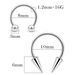 1 pz. Anelli per setto nasale con punta, in acciaio chirurgico 16G, piercing verticale a forma di morso di serpente, per donne e uomini, 8 mm/10 mm._voghion.com