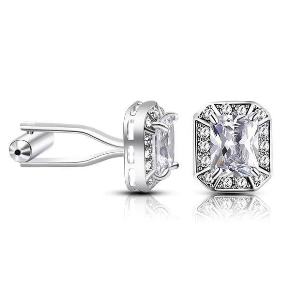 gemelli creativi quadrati fatti a mano in rame con zirconi e diamanti gemelli per camicia da lavoro francese_voghion.com