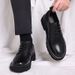 2024 Spring Large Head Business Casual Lace-up Soft Sole Versatile Formal Black Men's Leather Shoes Non-slip_voghion.com