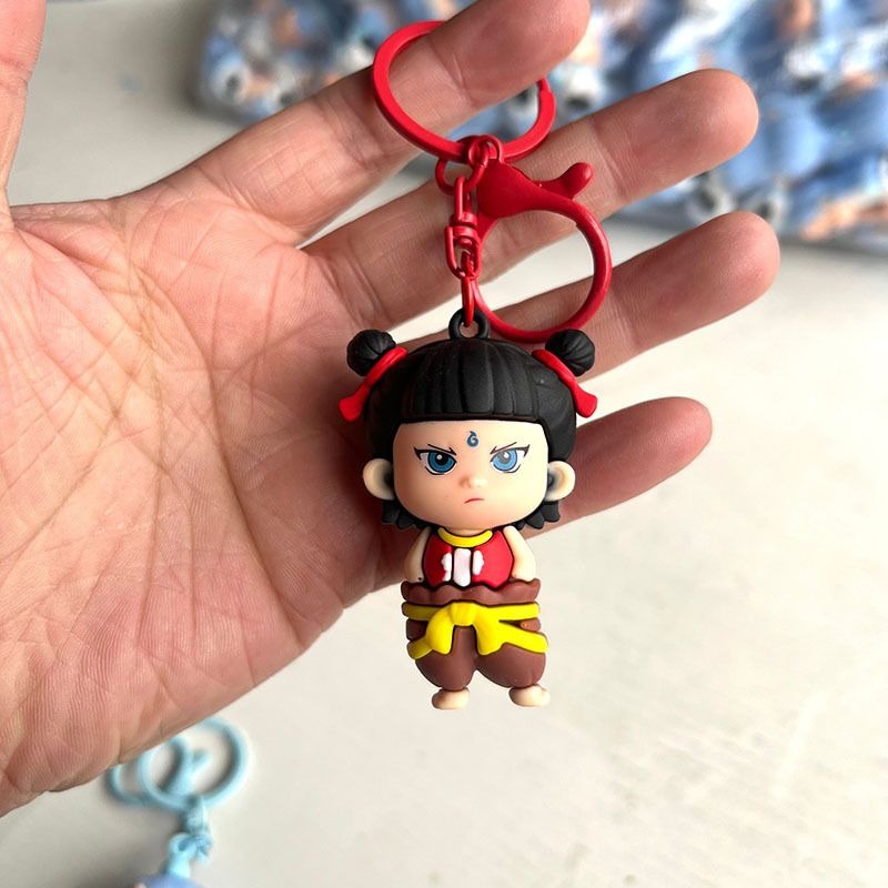 Nezha Keychain Pendant From "Nezha: Battle Of The Underworld" 3D Peripheral Trendy Blind Box Cute Backpack Hanging_voghion.com