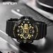 SANDA New Men's Watch Dual Screen Sport 50M Waterproof Digital Watch Quartz Watch Clock Relogio Masculino_voghion.com