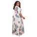 21116 Summer New Print Loose Length Women's Plus size Dresses_voghion.com