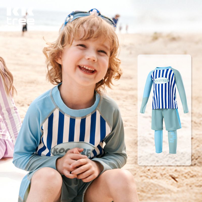 Set di mutande e pantaloni da bagno a maniche lunghe UPF 50+ per bambini – Costume da bagno con protezione solare resistente al cloro (Watermelon Ripe, Mist Olive, Taro Boba)_voghion.com
