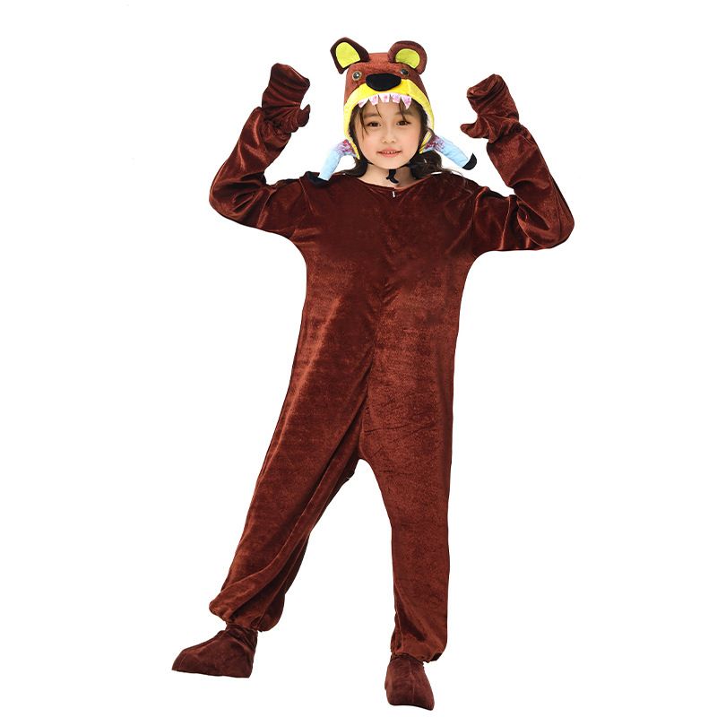 Halloween cosplay animal jumpsuit, role-playing costume, man eating bear, parent-child costume_voghion.com