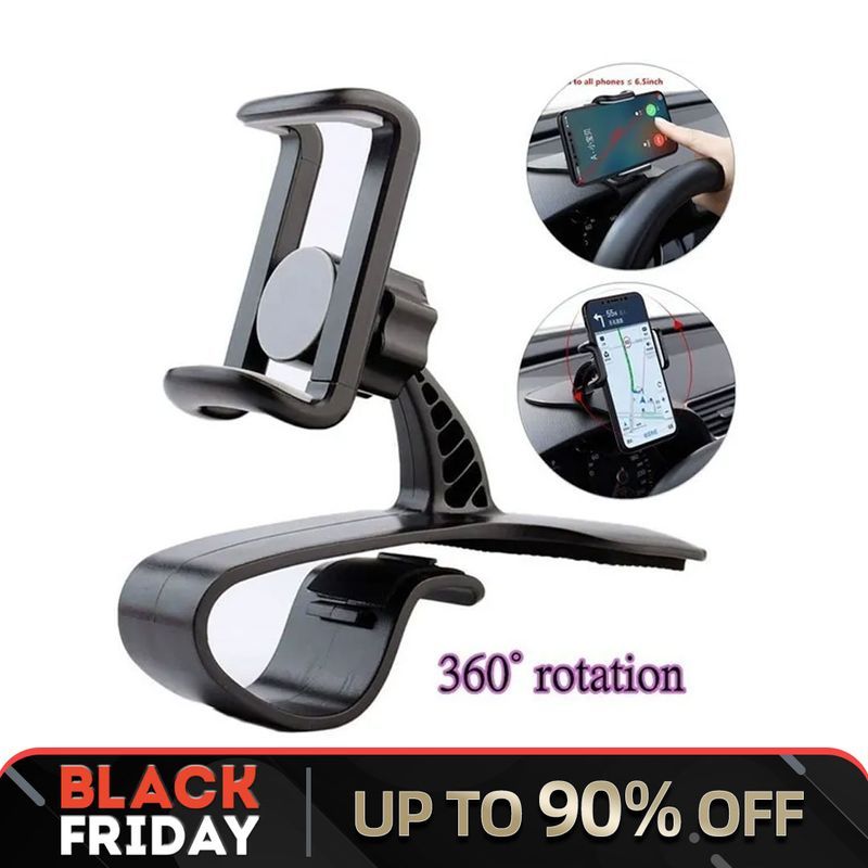 Supporto per telefono vivavoce universale con rotazione a 360 gradi, cruscotto adatto, supporto per auto con barriera luminosa per tutti gli smartphone_voghion.com