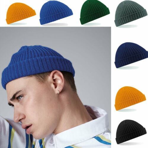 Trawler Beanie Wełniana dzianinowa czapka rybacka Beechfield Narty w stylu retro vintage_voghion.com