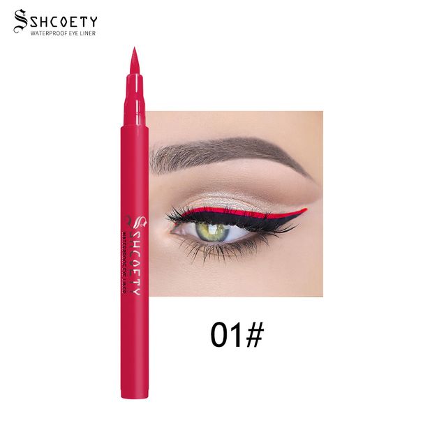 SHCOETY Renkli Sıvı Bulaşmayan Mat Uzun Süreli Su Geçirmez Makyaj Boyalı Eyeliner Kalemi_voghion.com