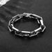 Hot Selling Quenched Color-Block Cuban Titanium Steel Bracelet Geometric Square Clasp Fashionable Unique Versatile_voghion.com