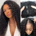 24 Inch Water Wave V Part Wig Peruvian Full Machine Wigs For Black Women 100% Human Hair Natural Black Color_voghion.com