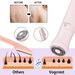 VG VOREST Women's Eyebrow Trimmer Facial Hair Remover, 2-in-1, Dual Rotating Blades, Safe And Painless, Low Allergenic,_voghion.com