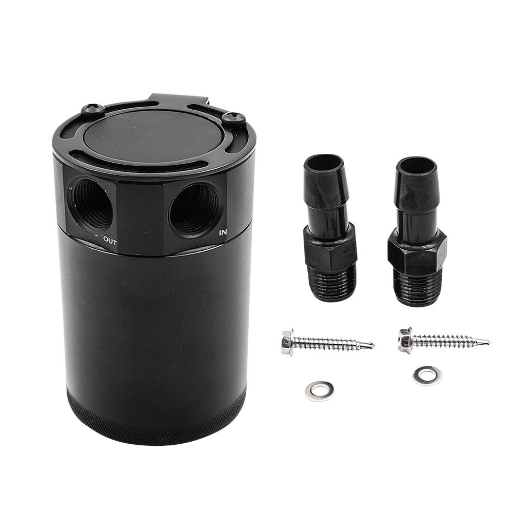 Ricambi auto due fori vaso olio traspirante con filtro aria auto modificato vaso olio traspirante vaso circolazione gas di scarico canale a doppio flusso elevato_voghion.com