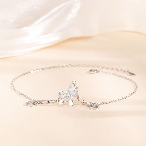 S Petit cheval en bois en argent pur pour femme, nouveau style chinois, mots chaleureux, devenez riche bientôt, chaîne d'épissure, personnalité de niche_voghion.com