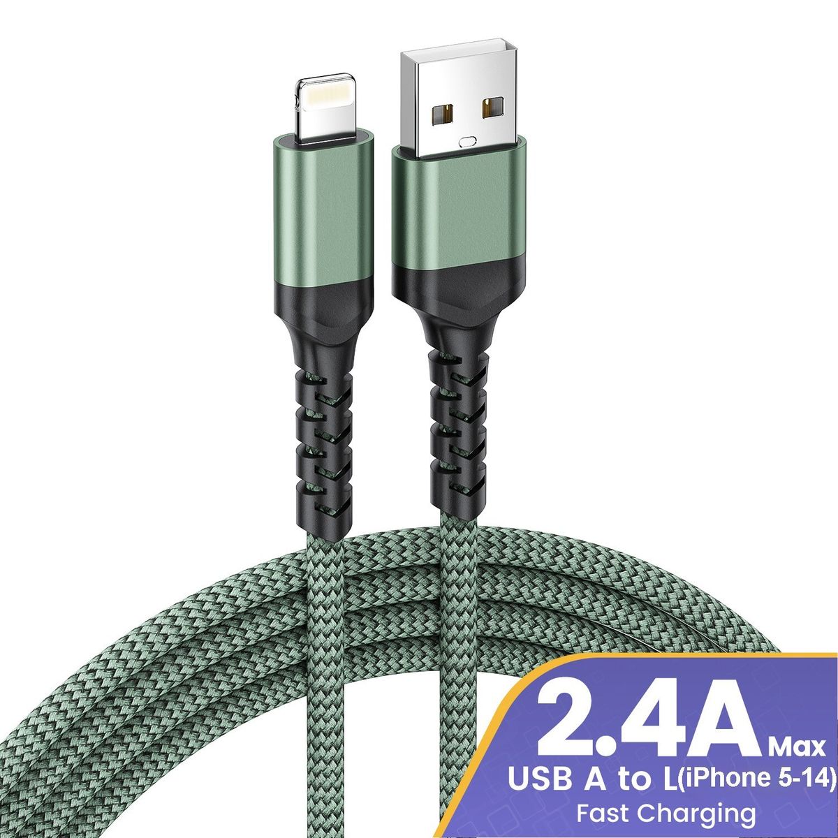 Hochleistungs-geflochtenes langes USB-Schnellladekabel für iPhone 14 13 12 11 X 678_voghion.com
