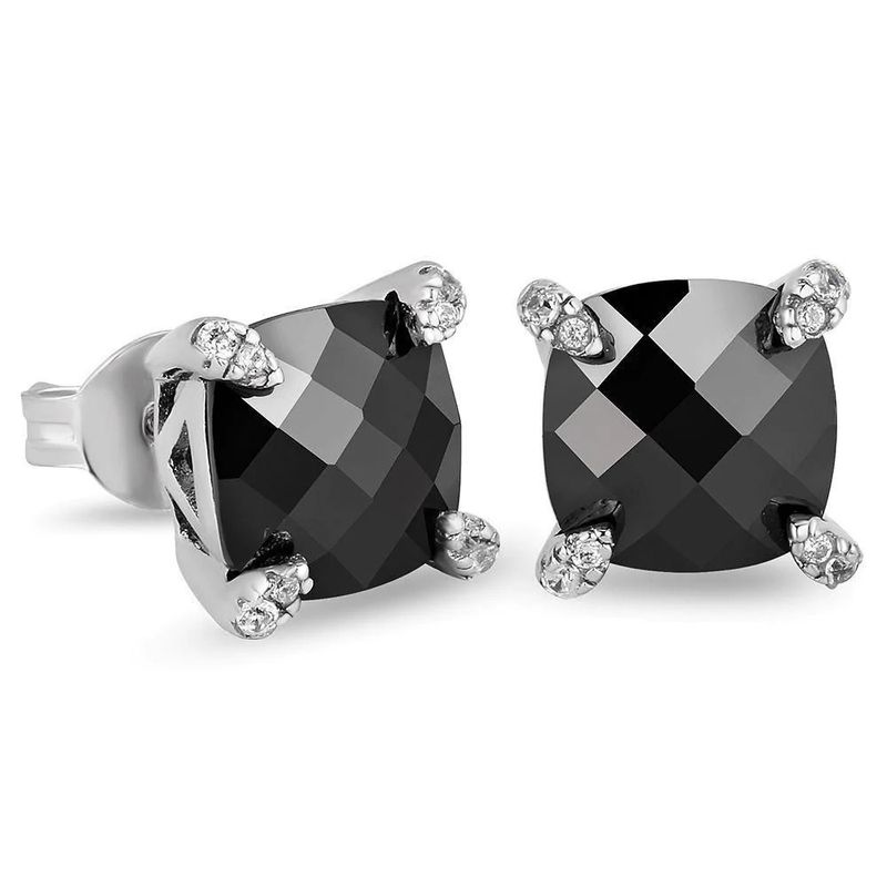 Hip Hop Zirkon Ohrringe für Männer 8mm Schildkröte Gesicht Fett Quadrat Farbe Diamant Ohrringe Schmuck_voghion.com