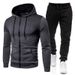 Neues einfarbiges Reißverschluss-Set mit rundem Punktdruck für Herbst-Winter-Plüsch-Herren-Damen-Sport-Hoodies, Pullover und Hosen_voghion.com