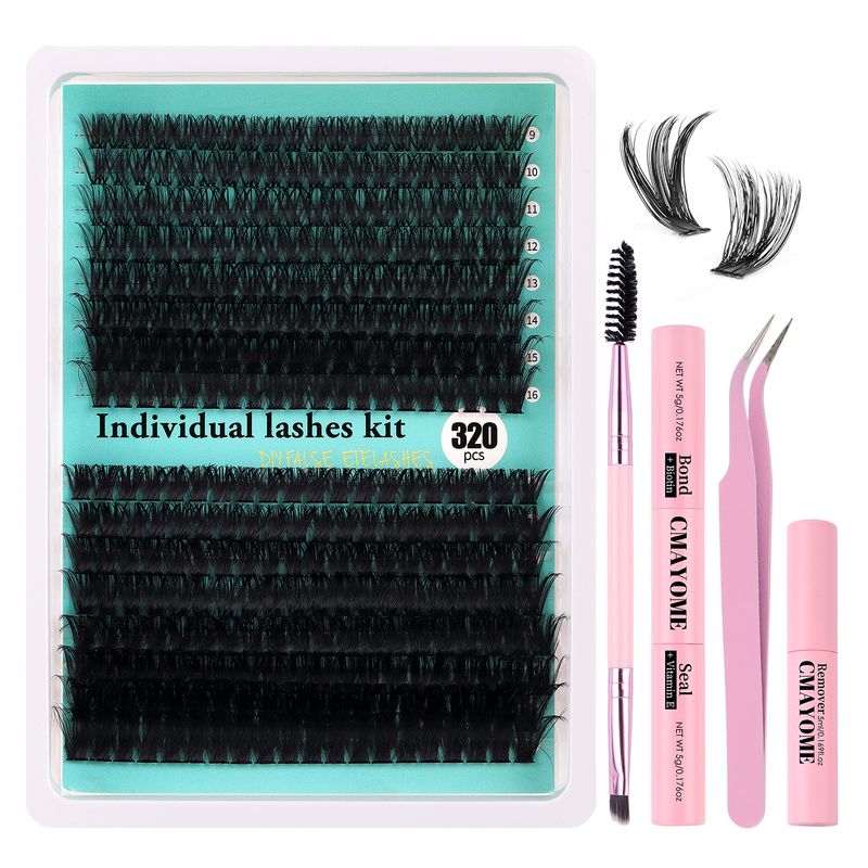 European And American 9-16mm D Curved False Set Large Capacity Dense Single Cluster DIY Eyelashes_voghion.com