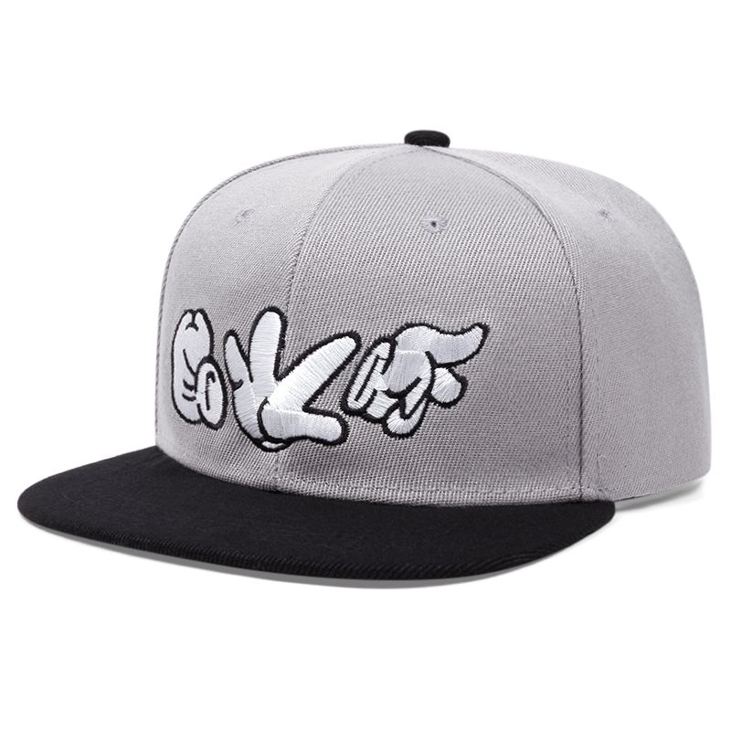 Teenage Hot Childhood ing Ding Shell Game Pattern Embroidered Men's and Women's Versatile Flat Brim Baseball Cap_voghion.com