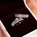 Aurora Atelier Fashion Women's Two-piece Ring Shiny Zircon Geometric Ring Double Layer Women's 925 Silver Ring Party Jewelry Wedding Accessorie_voghion.com