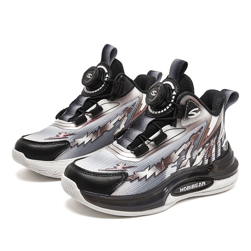 Kinderschoenen jongens basketbalschoenen nieuwe herfst mesh draaibare gesp kinder sportschoenen jongens casual schoenen_voghion.com
