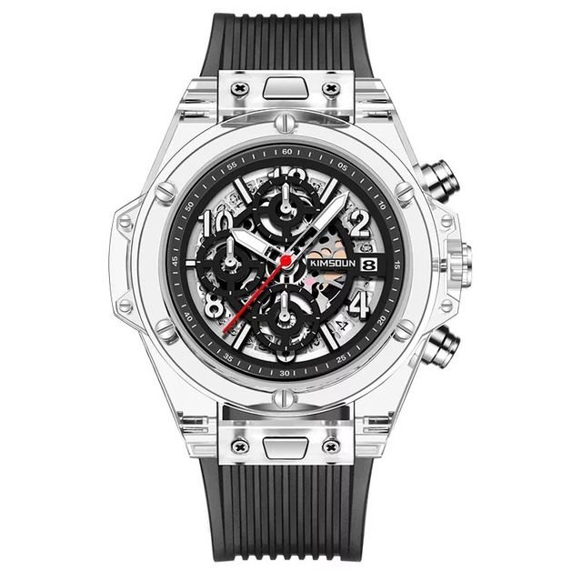 KIMSDUN 1984B Orologio meccanico da uomo cinese all'ingrosso, cinturino in silicone, display luminoso della data, orologio da polso per il tempo libero_voghion.com