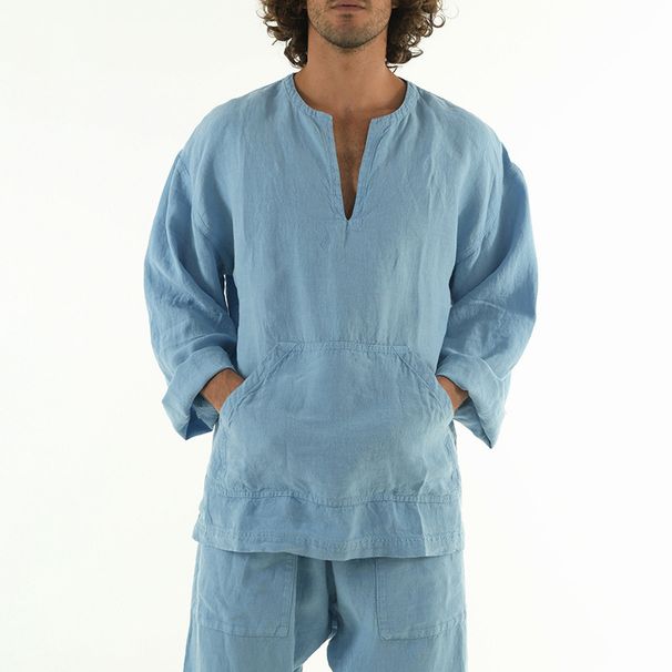 Lässiges Herren-Top mit V-Ausschnitt für den Frühherbst, lockere Shorts, Sportbekleidung für Herren_voghion.com