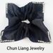 Summer New Pearl Bandana Hair Scrunchie, Fabric Texture Bun Hair Tie, Stylish Hair Accessory_voghion.com