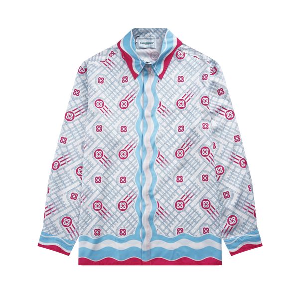 Men's Long Sleeve Printed Beach Shirt Cardigan CASA_voghion.com