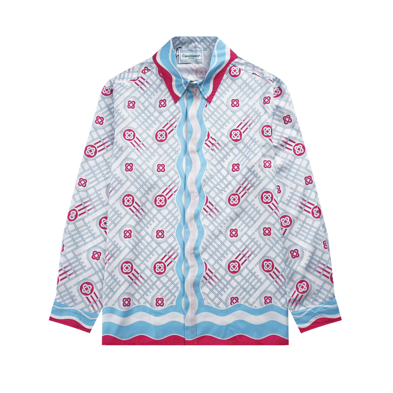 Cardigan da uomo con camicia da spiaggia stampata a maniche lunghe CASA_voghion.com
