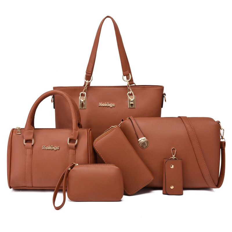 Borse da donna alla moda, sei pezzi, borsa per mamma e bambino, grande capacità, borsa a tracolla singola, borsa a tracolla_voghion.com