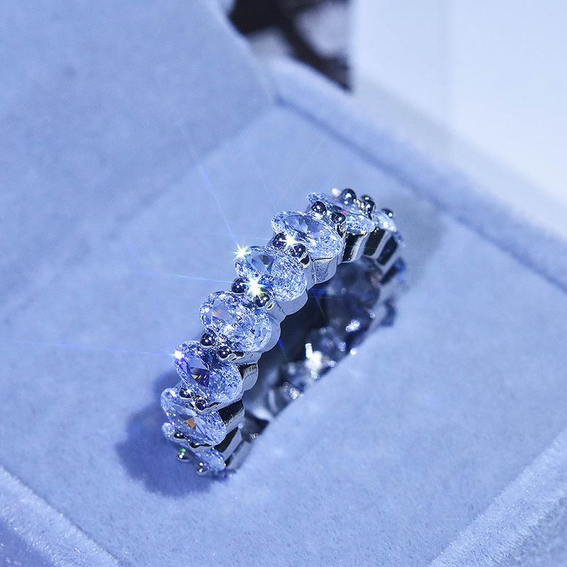 Smaragd geslepen wijsvinger rij diamanten ring voor vrouwen Moissanite mode persoonlijkheid in internet beroemdheid_voghion.com