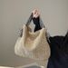 Large Capacity Versatile Crossbody Tote New Shoulder Straw Women's Beach Vacation Woven Bag_voghion.com