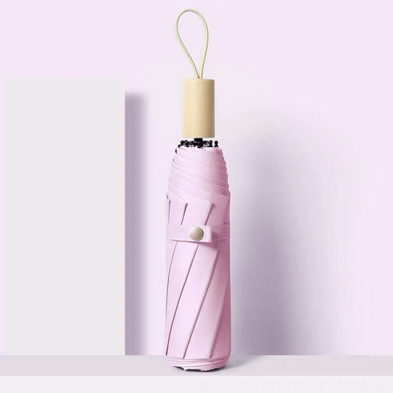 10 Bone Fully Automatic High End Log Handle Sunscreen Umbrella Men's High End Business Folding Umbrella_voghion.com