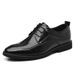 Euro Step Large Size Men's Leather 2025 Spring New Brogue Business For Men Office Shoes_voghion.com