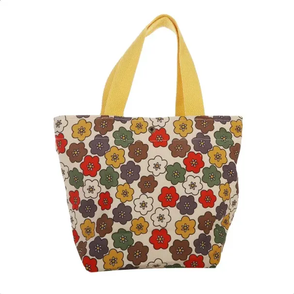 Borsa a mano in velluto a coste da donna, retrò, multifunzionale, personalizzata, regalo per il pranzo, per pendolari, studenti, Bento 250318l_voghion.com