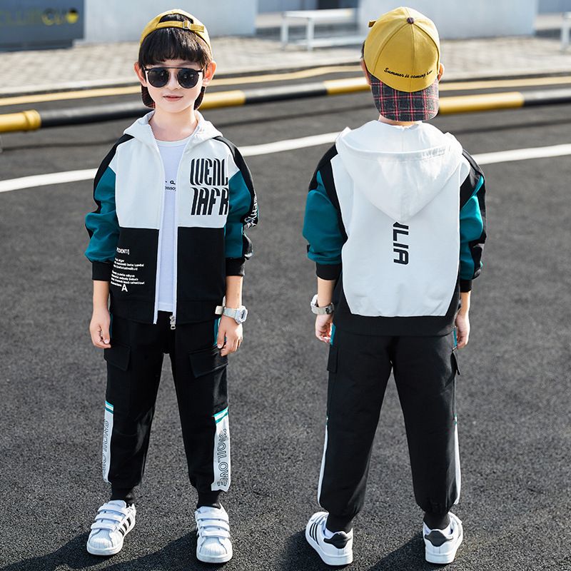 Children's Clothing 2023 New Mid to Big Boys' Sports Spring Autumn Two Piece Set Handsome and_voghion.com