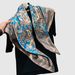 90 Kleine vierkante simulatie zijden damesmode veelzijdige gekleurde bedrukte sjaal satijn elegante kraag_voghion.com
