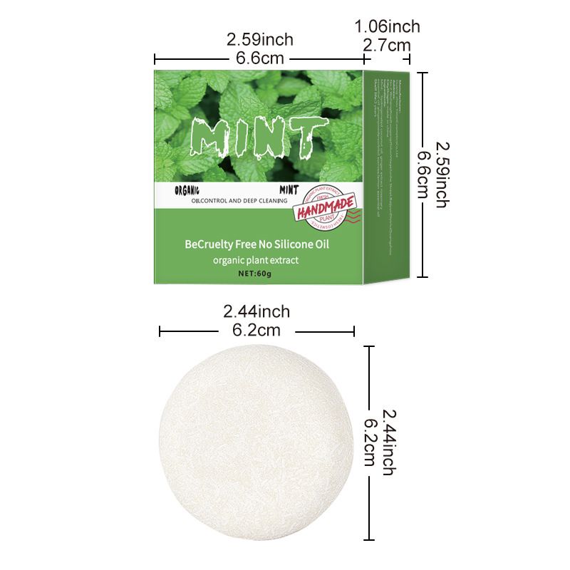 Minze reduziert Haarausfall und nährt die Haarwurzeln mit Pflanzenextrakten zur Fixierung, Erfrischung und Ölkontrolle des Haars. Handgemachtes Shampoo_voghion.com