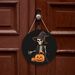 Halloween Decoration Home Room Decor,Halloween Wooden Welcome Sign-Witch And Pumpkin Skeleton, Classic Farmhouse Decor For Entryway, 7.87X7.87 Inches_voghion.com