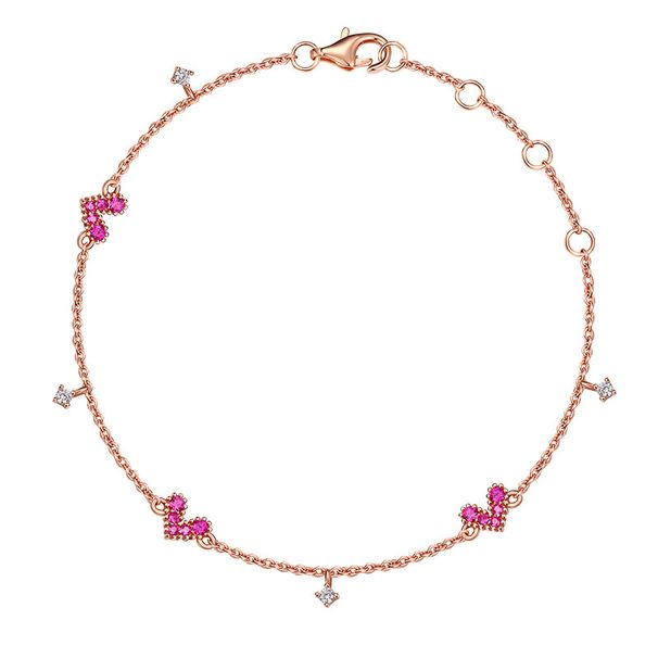 Bracciale coreano a forma di cuore in argento puro con zirconi intarsiati, design di nicchia per donna, senso del design dei gioielli_voghion.com
