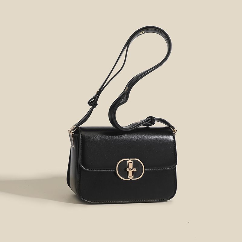 High-end Small Square Women's 2024 New Lock Buckle Fashion Simple Commuting Single Shoulder Crossbody Bag_voghion.com