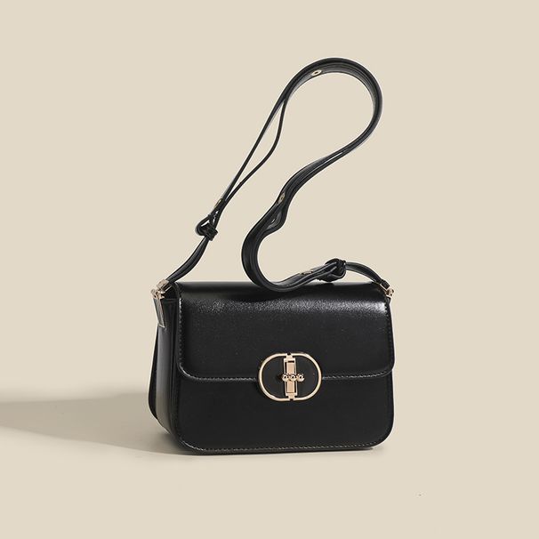 High-end Small Square Women's 2024 New Lock Buckle Fashion Simple Commuting Single Shoulder Crossbody Bag_voghion.com