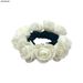 Più affascinante nuovo anello per capelli con fiore di schiuma, ornamento per capelli con rosa, corda per capelli con testa a sfera, anello per capelli elastico alto_voghion.com