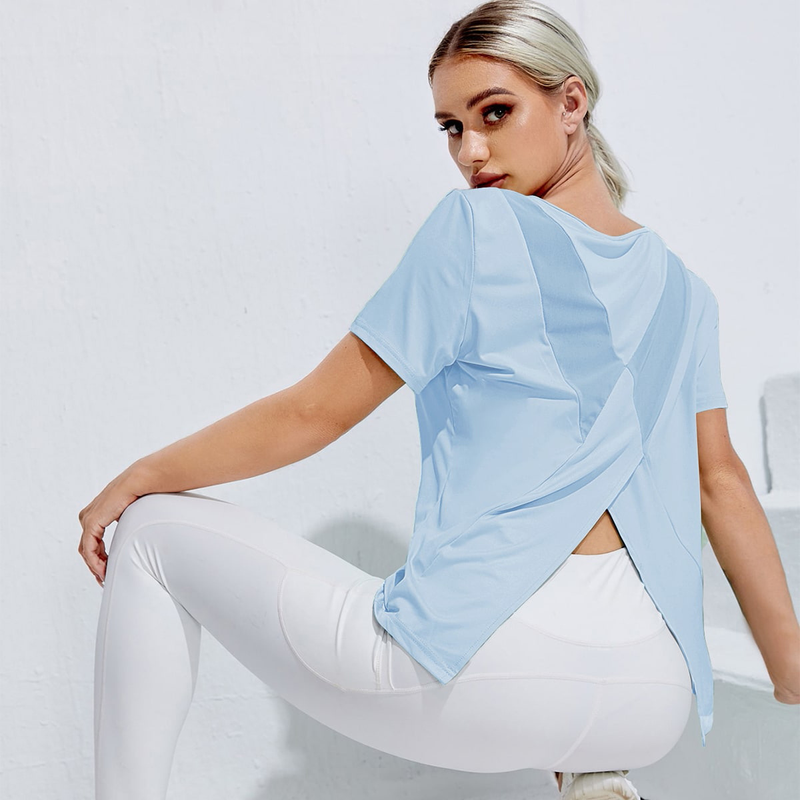 Dammode gym gasväv mode andas snabbtorkande kläder_voghion.com