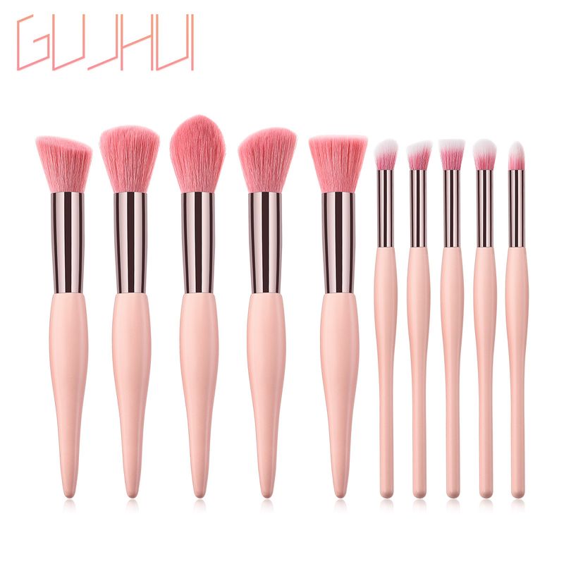 10 pcs Makeup Brushes Makeup Tools Five Big Five Little Pregnant Belly Pink Black Set GUJHUI_voghion.com