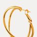 Women's Jewelry Double Layer Spiral Cross Hollow Exaggerated Large Hoop Earrings Copper Plated With Real Gold High End Niche Light Luxury Earrings_voghion.com