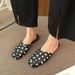 dekke tå polka dot mules tøfler m skinn cross band slides sko cutout sandalias mujer 2022 sommer flip flops_voghion.com