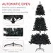 7.5 Ft Tall Artificial Christmas Tree, Unlit Xmas Tree With 1346 Branch Tips, Auto Open, Steel Base, Holiday Décor For Home Office, Black_voghion.com